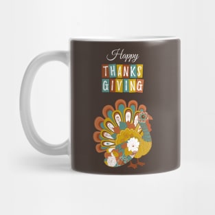 Beautiful Happy Thanksgiving Day Turkey Gobble Design Shirt Mug